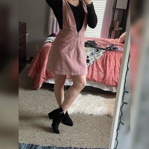 Corduroy pink dress